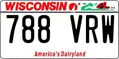 WI license plate 788VRW