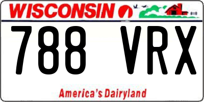 WI license plate 788VRX