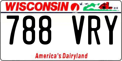 WI license plate 788VRY