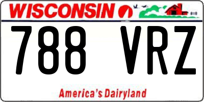 WI license plate 788VRZ