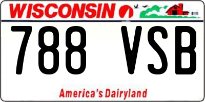 WI license plate 788VSB