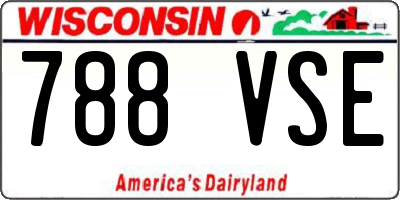 WI license plate 788VSE
