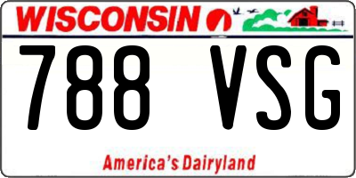 WI license plate 788VSG