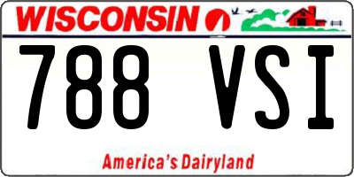 WI license plate 788VSI