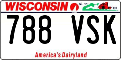 WI license plate 788VSK