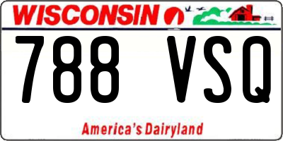 WI license plate 788VSQ