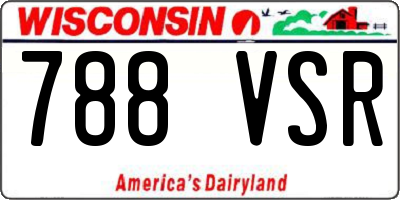 WI license plate 788VSR