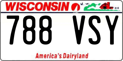 WI license plate 788VSY