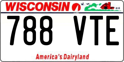 WI license plate 788VTE