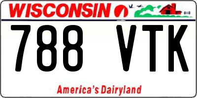 WI license plate 788VTK