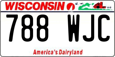WI license plate 788WJC