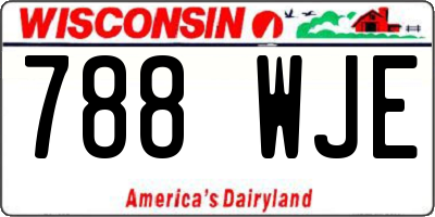 WI license plate 788WJE
