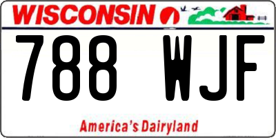 WI license plate 788WJF