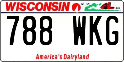 WI license plate 788WKG