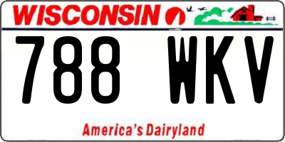 WI license plate 788WKV