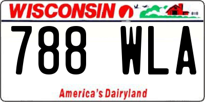 WI license plate 788WLA