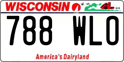 WI license plate 788WLO