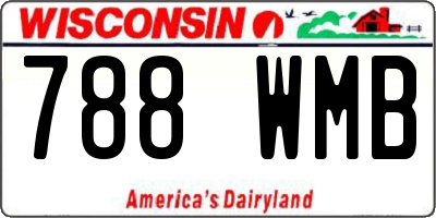 WI license plate 788WMB