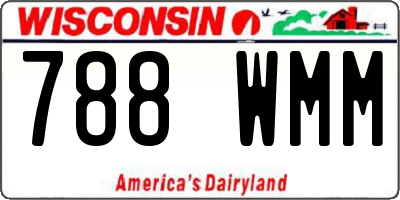 WI license plate 788WMM