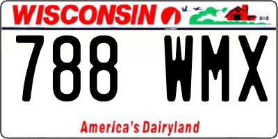 WI license plate 788WMX