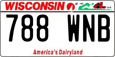 WI license plate 788WNB