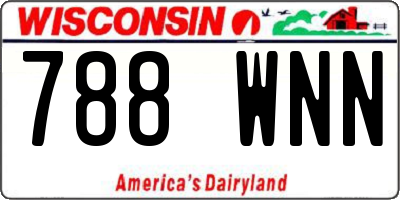 WI license plate 788WNN