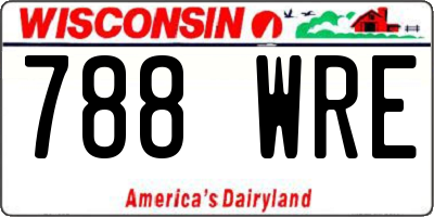 WI license plate 788WRE