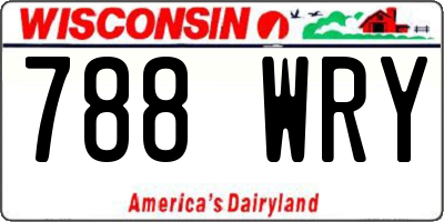 WI license plate 788WRY