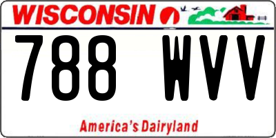 WI license plate 788WVV