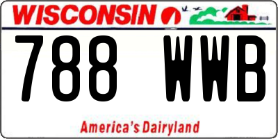 WI license plate 788WWB