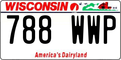 WI license plate 788WWP