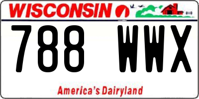 WI license plate 788WWX