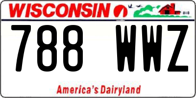 WI license plate 788WWZ