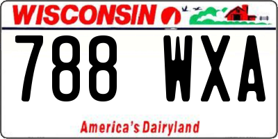 WI license plate 788WXA