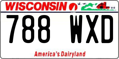 WI license plate 788WXD