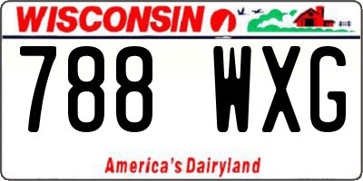 WI license plate 788WXG