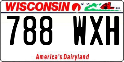 WI license plate 788WXH