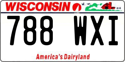 WI license plate 788WXI