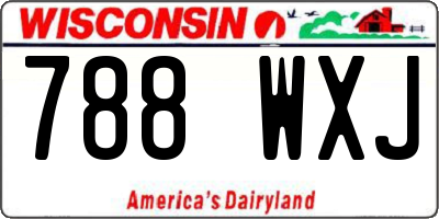 WI license plate 788WXJ