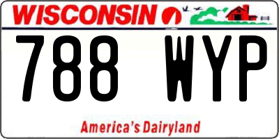WI license plate 788WYP