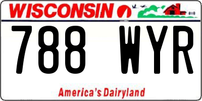 WI license plate 788WYR