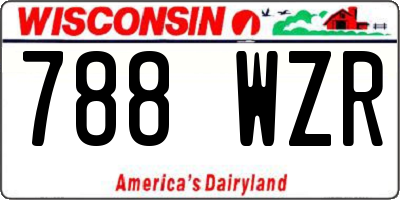 WI license plate 788WZR