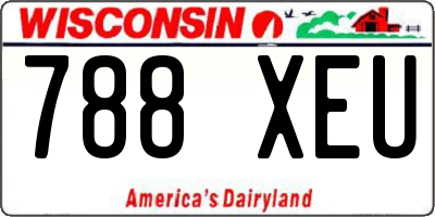 WI license plate 788XEU
