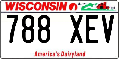 WI license plate 788XEV