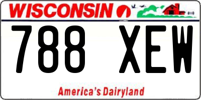 WI license plate 788XEW