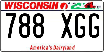 WI license plate 788XGG