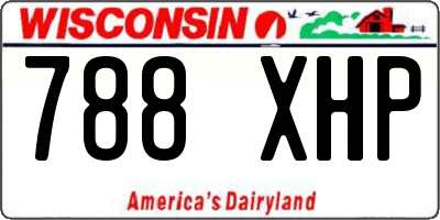 WI license plate 788XHP