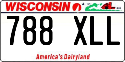 WI license plate 788XLL