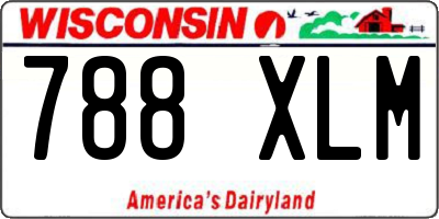 WI license plate 788XLM