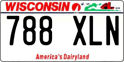 WI license plate 788XLN